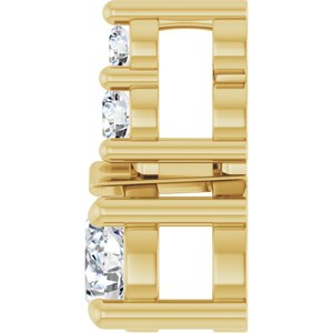 18K Yellow Gold 4x3 mm Pear Pendant Mounting – image 5