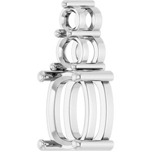 Continuum Sterling Silver 8.5x6.5 mm Elongated Cushion Pendant Mounting – image 4