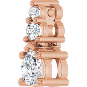 10K Rose Gold 4x3 mm Pear Pendant Mounting – image 3