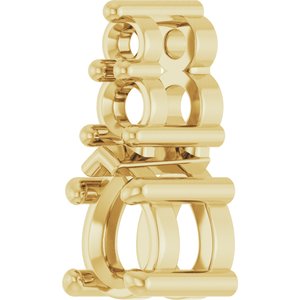 10K Yellow Gold 4x3 mm Pear Pendant Mounting – image 4