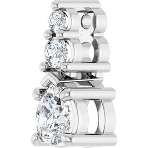 14K White Gold 4x3 mm Pear Pendant Mounting – image 3