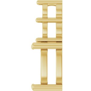 10K Yellow Gold 8.5x6.5 mm Elongated Cushion Pendant Mounting – image 6