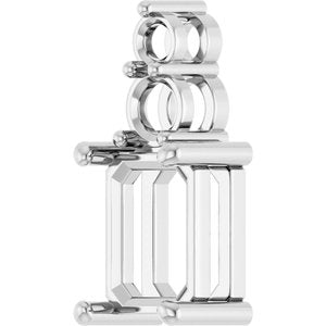 Sterling Silver 8.5x6.5 mm Emerald Pendant Mounting – image 4