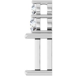 Platinum 8.5x6.5 mm Emerald 1/3 CTW Natural Diamond Semi-Set Pendant – image 6