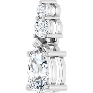 Continuum Sterling Silver 10x6 mm Pear Pendant Mounting – image 3