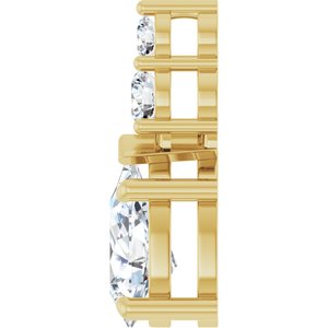 10K Yellow Gold 10x6 mm Pear Pendant Mounting – image 5