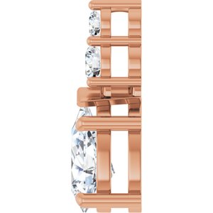 14K Rose Gold 10x6 mm Pear Pendant Mounting – image 5