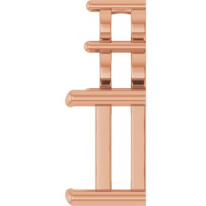 10K Rose Gold 7x7 mm Square Pendant Mounting – image 6