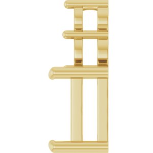 14K Yellow Gold 7x7 mm Square Pendant Mounting – image 6