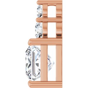 14K Rose Gold 7x7 mm Square Pendant Mounting – image 5