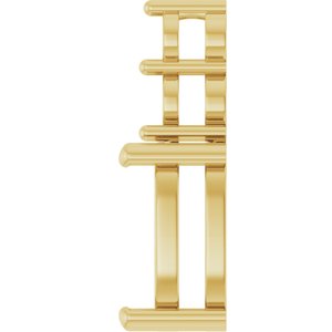 18K Yellow Gold 11x9 mm Elongated Cushion Pendant Mounting – image 6