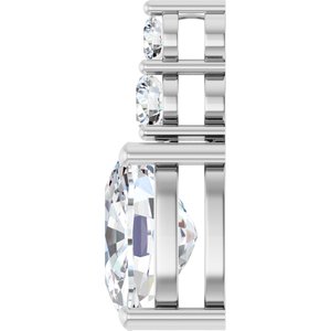 Continuum Sterling Silver 11x9 mm Elongated Cushion Pendant Mounting – image 5