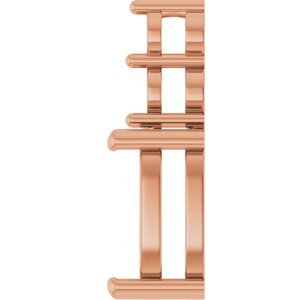 18K Rose Gold 11x9 mm Elongated Cushion Pendant Mounting – image 6