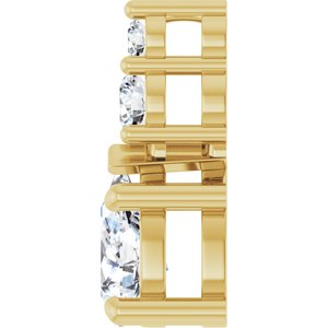 18K Yellow Gold 7x4.5 mm Pear Pendant Mounting – image 5