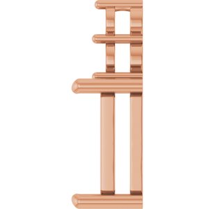 14K Rose Gold 12x10 mm Emerald Pendant Mounting – image 6