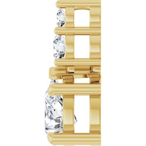 18K Yellow Gold 7x5 mm Pear Pendant Mounting – image 5