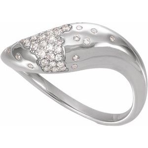 14K White Gold 1/4 CTW Lab-Grown Diamond Scattered Pavé-Style Ring – image 4