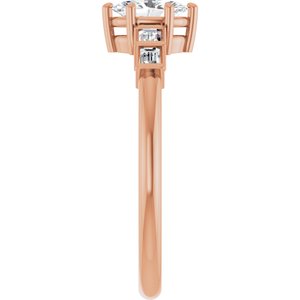 10K Rose Gold 6x4 mm Oval Ring Mounting – image 7