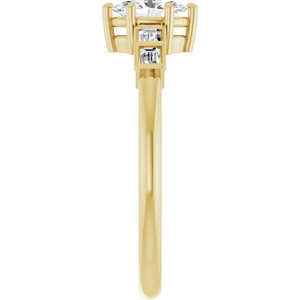 10K Yellow Gold 6x4 mm Oval Ring Mounting – image 7