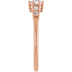 10K Rose Gold 3.75 mm Round Ring Mounting – image 7