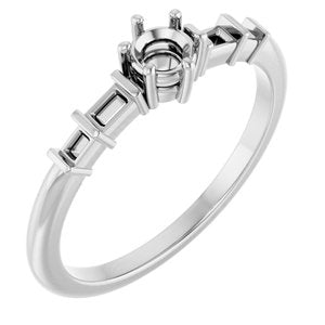 Platinum 3.75 mm Round Ring Mounting – image 2