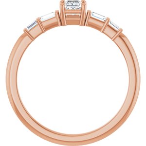 10K Rose Gold 3x3 mm Square Ring Mounting – image 3