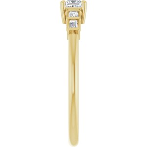 18K Yellow Gold 3x3 mm Square Ring Mounting – image 7