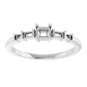 Continuum Sterling Silver 3x3 mm Square Ring Mounting – image 6
