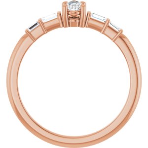 10K Rose Gold 5x3 mm Pear Ring Mounting – image 3