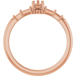 14K Rose Gold 5x3 mm Pear Ring Mounting – image 4