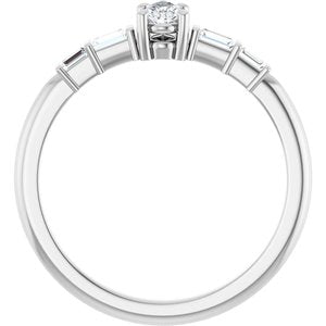Continuum Sterling Silver 5x3 mm Pear Ring Mounting – image 3
