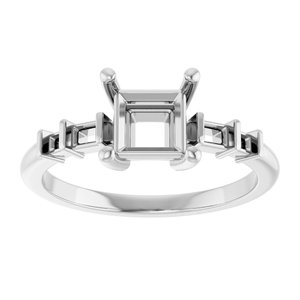 Platinum 5.5x5.5 mm Square Ring Mounting – image 6