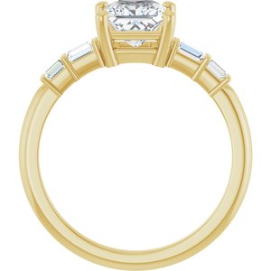 14K Yellow Gold 5.5x5.5 mm Square Ring Mounting – image 3