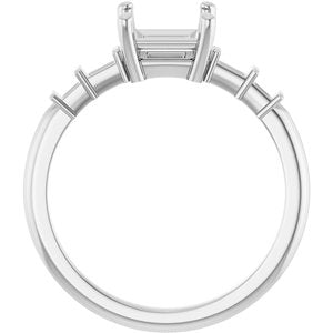 Continuum Sterling Silver 5.5x5.5 mm Square Ring Mounting – image 4