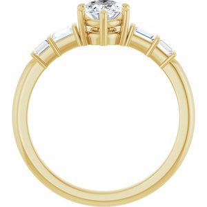 18K Yellow Gold 7x5 mm Oval Ring Mounting – image 3