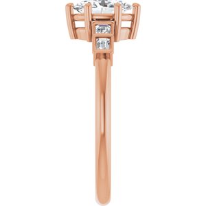 10K Rose Gold 7x5 mm Oval Ring Mounting – image 7