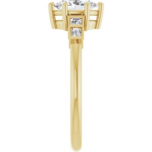 18K Yellow Gold 7x5 mm Oval Ring Mounting – image 7
