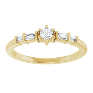 18K Yellow Gold 3 mm Round Ring Mounting – image 5