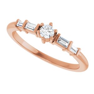 18K Rose Gold 3 mm Round Ring Mounting – image 8