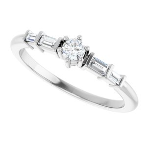 Sterling Silver 3 mm Round Ring Mounting – image 8