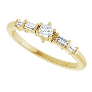10K Yellow Gold 3 mm Round Ring Mounting – image 8