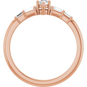 14K Rose Gold 3 mm Round Ring Mounting – image 3