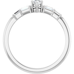 14K White Gold 3 mm Round Ring Mounting – image 3