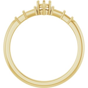 18K Yellow Gold 3 mm Round Ring Mounting – image 4