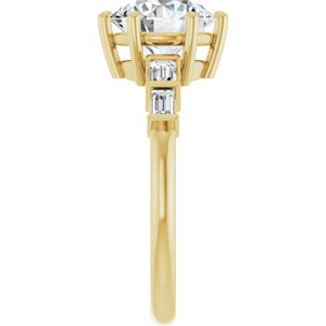 14K Yellow Gold 8.2 mm Round 1/4 CTW Lab-Grown Diamond Semi-Set Ring – image 7