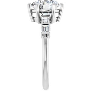 Sterling Silver 8.2 mm Round Ring Mounting – image 7