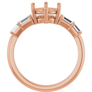 14K Rose Gold 7.4 mm Round 1/4 CTW Lab-Grown Diamond Semi-Set Ring – image 4