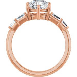 14K Rose Gold 7.4 mm Round 1/4 CTW Lab-Grown Diamond Semi-Set Ring – image 3