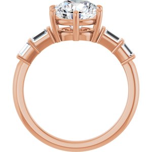 10K Rose Gold 8.2 mm Round Ring Mounting – image 3