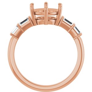 14K Rose Gold 8.2 mm Round 1/4 CTW Natural Diamond Semi-Set Ring – image 4